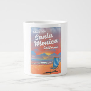 Santa Monica Californië vintage strandposter Jumbo Mok