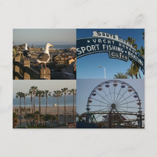 Santa Monica Collage Briefkaart (Voorkant)