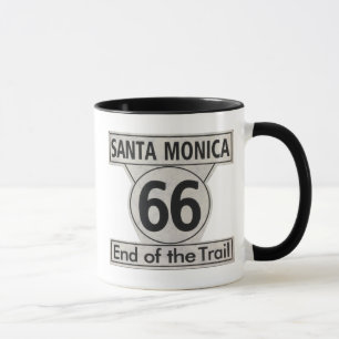 Santa Monica End van de Trail Route 66 Mok