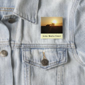 Santa Monica op Sunset Vierkante Button 5,1 Cm (In situ)