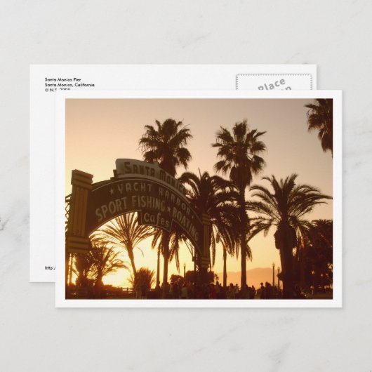 Santa Monica Pier Briefkaart (Voorkant / Achterkant)