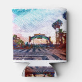 Santa Monica Pier Color Blikjeskoeler (Achterkant)