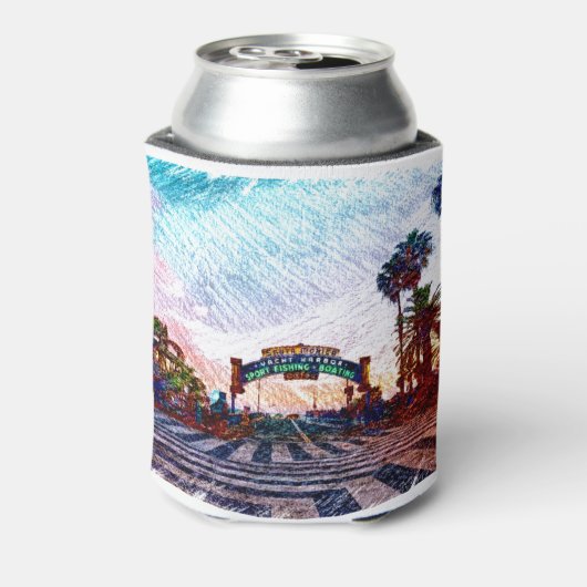 Santa Monica Pier Color Blikjeskoeler (Blikje Achterkant)