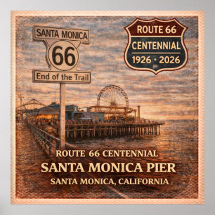 Santa Monica Pier-eeuwfeest California Poster