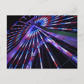 Santa Monica Pier Ferris Wheel bij nacht Briefkaart