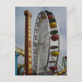Santa Monica Pier ferris, wiel 2009 Briefkaart