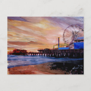 Santa Monica Pier op Sunset Briefkaart