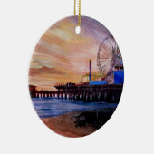 Santa Monica Pier op Sunset Keramisch Ornament (Rechts)