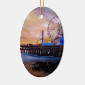 Santa Monica Pier op Sunset Keramisch Ornament (Links)