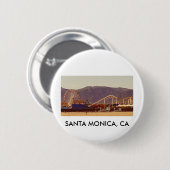 Santa Monica Pier - Pin Ronde Button 5,7 Cm (Voorkant /achterkant)
