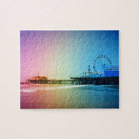 Santa Monica Pier Rainbow Colors Legpuzzel (Horizontaal)