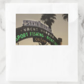 Santa Monica pier Rechthoekige Sticker (Tas)