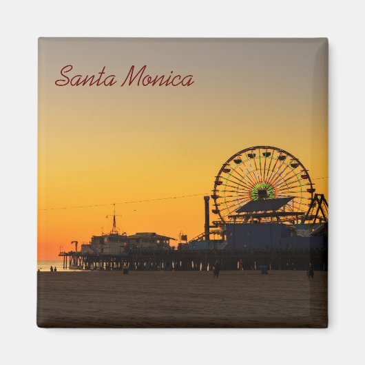 Santa Monica Pier Sunset Magneet (Voorkant)