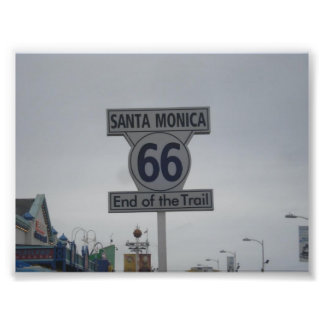 Santa Monica Route 66 Foto Afdruk