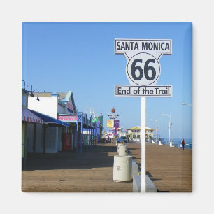 Santa Monica Route 66 Magnet. Magneet