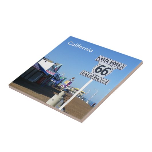 Santa Monica - Route 66 Tile! Tegeltje (Zijkant)
