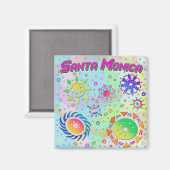 Santa Monica Seven Suns & Energy Magnet Magneet (Voorkant / Achterkant)