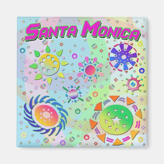 Santa Monica Seven Suns & Energy Magnet Magneet (Voorkant)