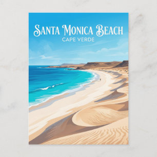 Santa Monica-strand Kaapverdië Briefkaart