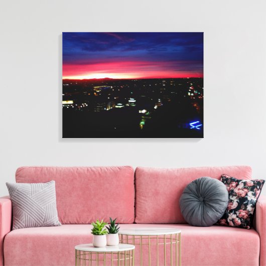 SANTA MONICA SUNRISE #1 CANVAS PRINT (Insitu (Woonkamer))