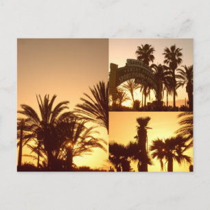 Santa Monica Sunset Collage Briefkaart