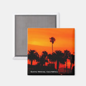 Santa Monica Sunset Magnet Magneet (Voorkant / Achterkant)