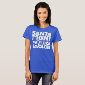 Santa Monica surfboard en palms ca T-shirt (Voorkant volledig)