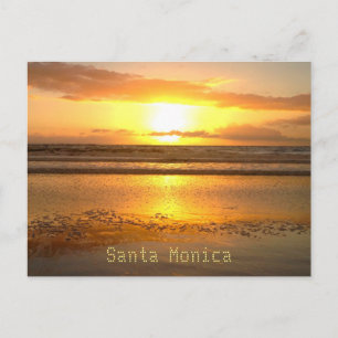 Santa Monica Travel Beach Bubbles Briefkaart