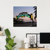 Santa Monica Yacht Harbour Poster (Thuiskantoor)