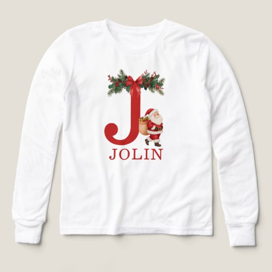 Santa Monogrammed and Name Family Matching (Voorkant)