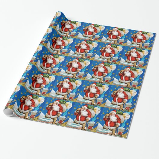 Santa Moon Cadeaupapier (Uitgerold)