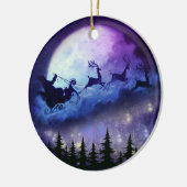 Santa Moon Night Ceramic Ornament (Links)
