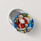 Santa Moon Ronde Button 3,2 Cm (Voorkant /achterkant)
