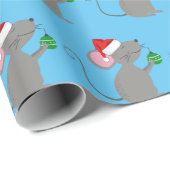 Santa Mouse Cadeaupapier (Rol Hoek)