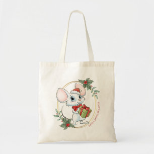 Santa Mouse Santa Kat Kerstmis Tote Bag