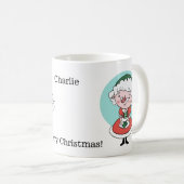 Santa & Mrs Claus aangepaste tekst mokken (Voorkant rechts)