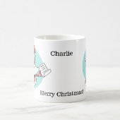 Santa & Mrs Claus aangepaste tekst mokken (Center)