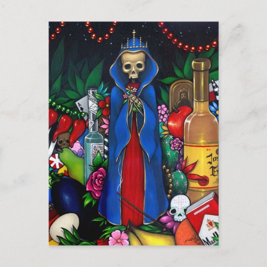 Santa Muerte BRIEFKAART Dag van de Doden (Voorkant)