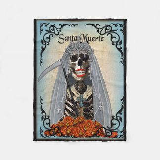 Santa Muerte Fleece Blanket, klein Deken