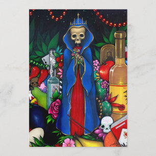Santa Muerte INVITATIONS Day of the Dead Kaart