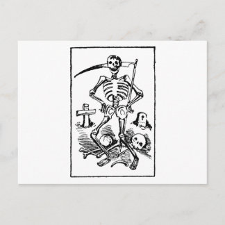 Santa Muerte, Mexicaanse Grim Reaper c. begin jare Feestdagenkaart