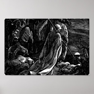 "Santa Muerte" (Mexicaanse grim Reaper) Poster