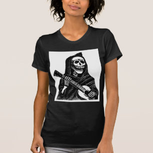 Santa Muerte (Mexican Grim Reaper) die gitaar spee T-shirt