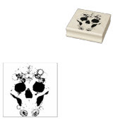 Santa Muerte Rubberstempel (Gestempeld)