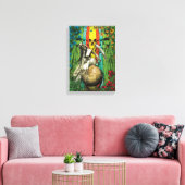 Santa Muerte Tarot - De wereld Canvas Afdruk (Insitu (Woonkamer))