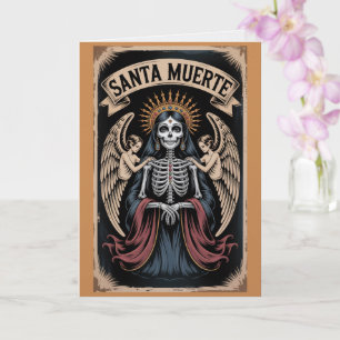 Santa Muerte Vintage Kaart Dag Van De Doden