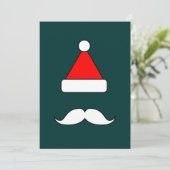 Santa Mustache Feestdagenkaart (Staand voorkant)