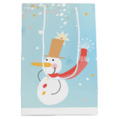 Santa n' Snowman Gift Bag Medium Cadeauzakje (Achterkant)