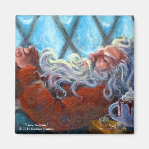 "Santa Napping" Magnet Magneet