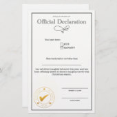 Santa Naughty List Verklaring (Voorkant / Achterkant)